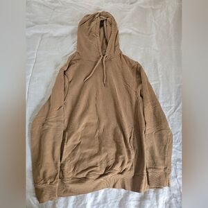H&M Men's Hooded Sweatshirt in Tan Brown